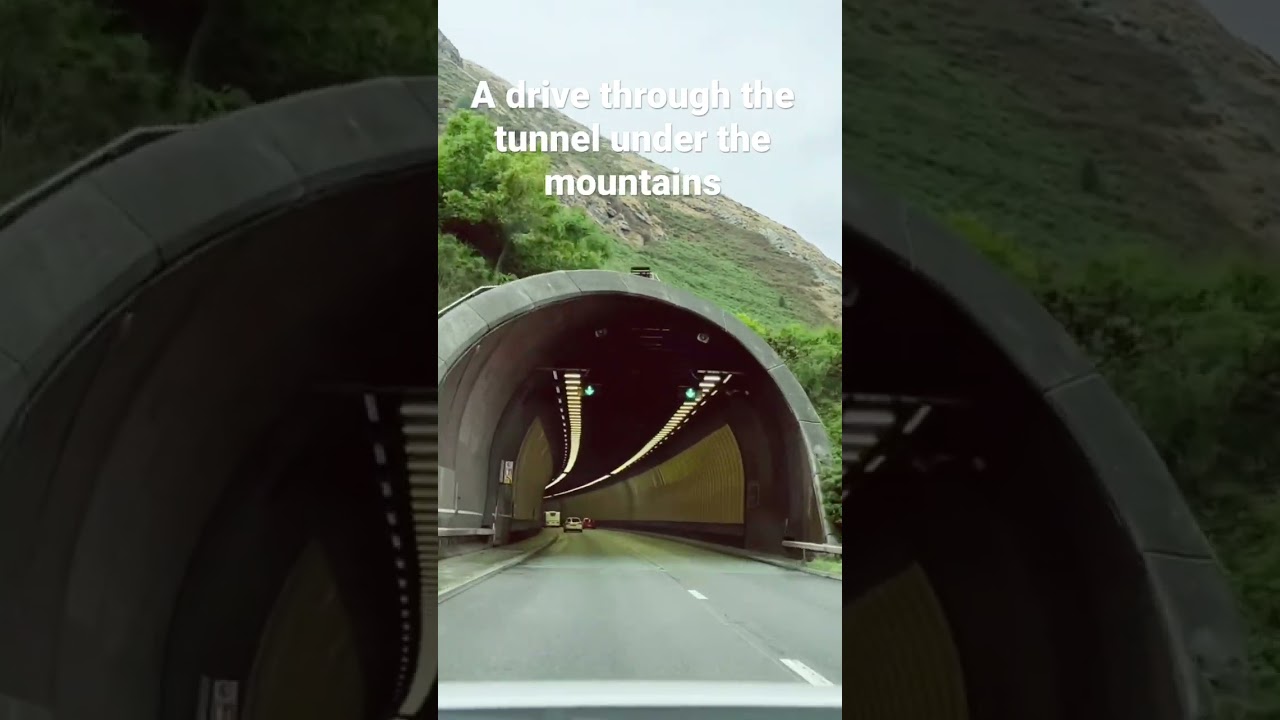 A drive through the tunnel under the mountains | Conwy | Llandudno | UK |