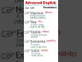 Set-139 Advanced English Vocabulary with meaning and pronunciation