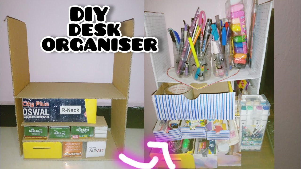DIY cute organiser from cardboard 