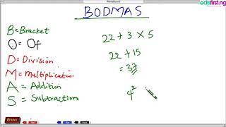 BODMAS | Mathematics | JSS1 | 1st Term