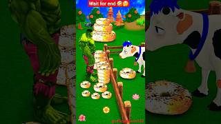 Hulk vs Crazy Cow – FUNNY CHAOS! 🐄💪😂 #youtubeshorts #funny #trending #cartoon #cow #comedy #viral