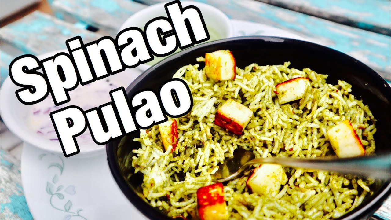 Spinach Pulao in Tamil Quick, Easy and Colourful Rice Lunchbox