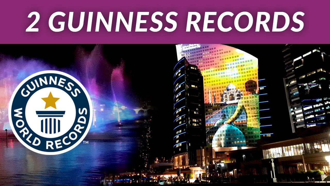 Imagine Show Dubai Festival City 2 Guinness World Records at same