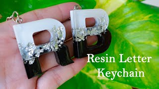 Black and White Letter Resin keychain | Personalize Letter Resin Keychain for Beginners