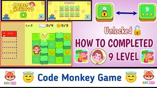 code Monkey Game me nine level completed kaise kare | How to complete level nine in code monkey game