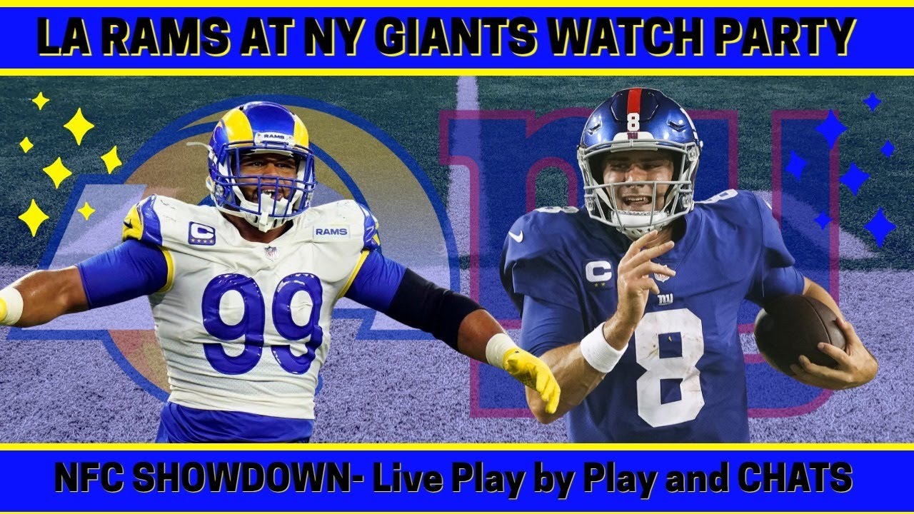 LA RAMS vs NY GIANTS Week 6 LIVE Watch Party! Play by Play Coverage