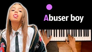 Video thumbnail of "Karna.val - Abuser boy / Абьюзер бой  (отрывок) ● караоке | PIANO_KARAOKE ● ᴴᴰ + НОТЫ & MIDI"