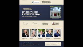 Sarasota City Commission Candidates Forum on Historic Preservation