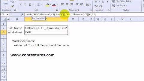 Get Excel Worksheet Name with CELL Function
