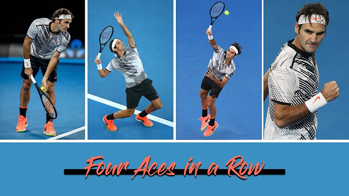 Amazing Tennis - When players hit 4 Aces in a Row!!!