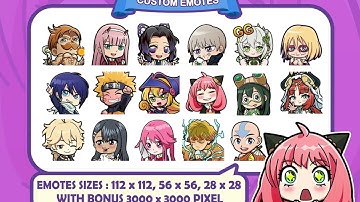 Custom Emotes and Sub Badges for Twitch, Discord, and Youtube. ORDER NOW!