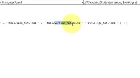 insert and save data to database C# tutorial