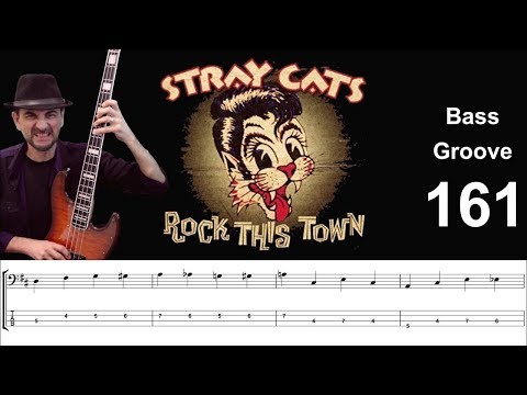 rock-this-town-(stray-cats)-how-to-play-bass-groove-cover-with-score-&-tab-lesson