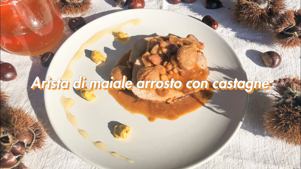 arrosto di maiale e castagne
