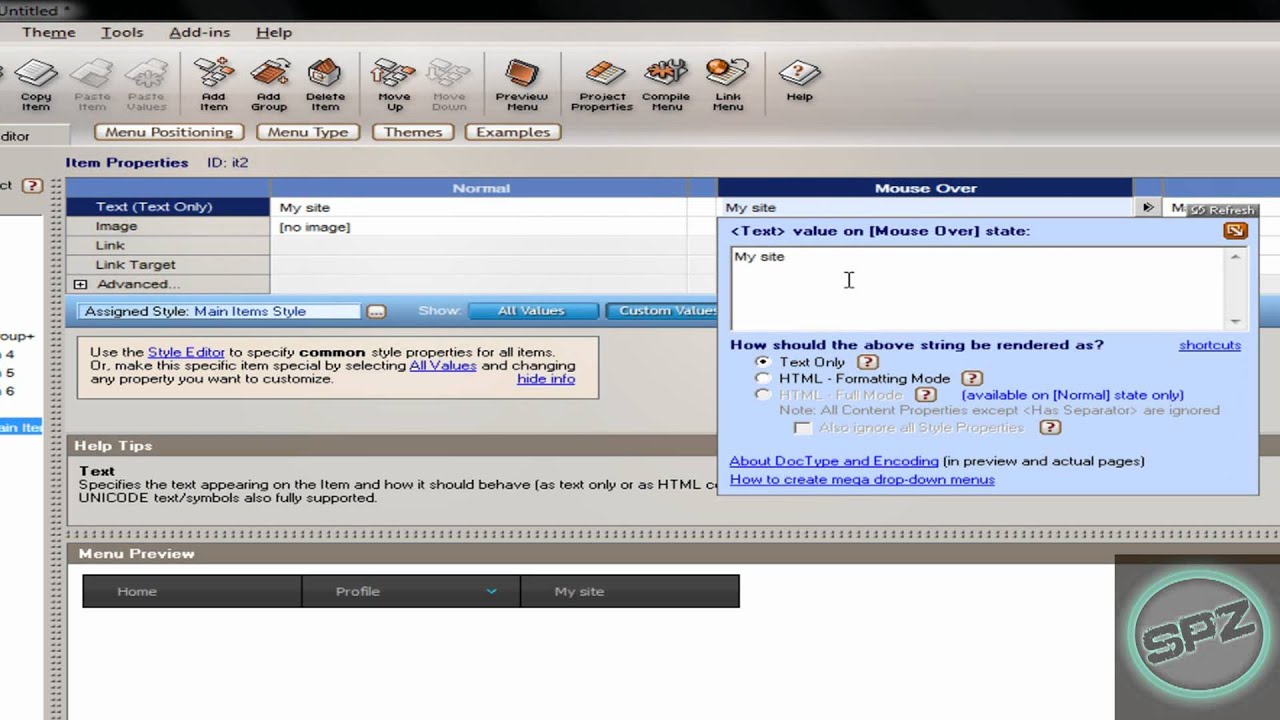 How to make a  cool dhtml menu for your website in AllWebMenus 5 PRO[Watch in HD*]
