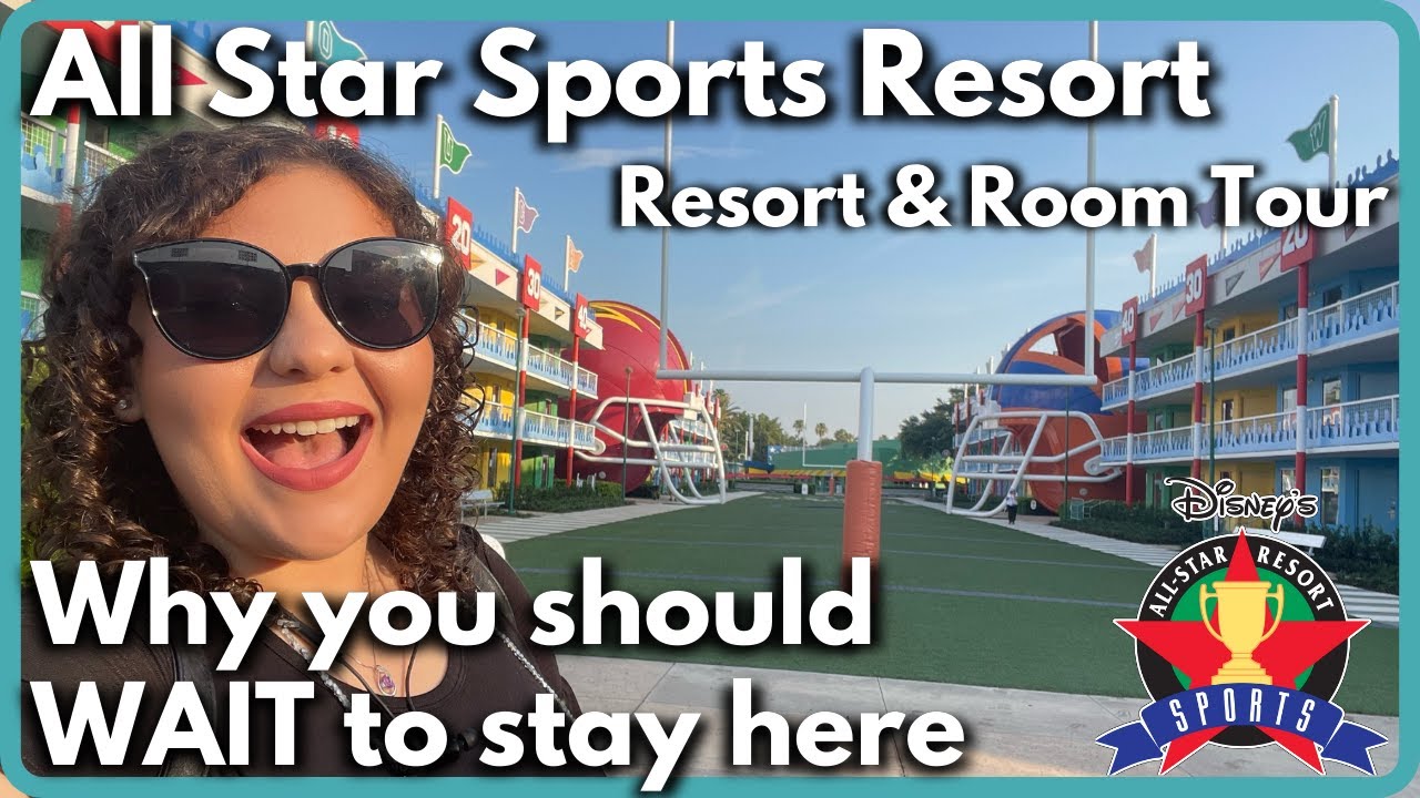 Курорт All Star Sports Resort от Disney — экскурсия по курорту и номерам (неотремонтированные ном...