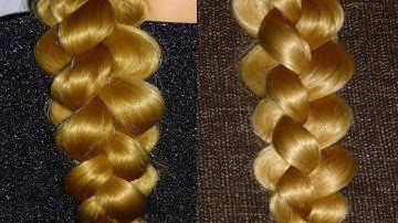 4 Strand Round Braid. 3D Braid.Hair Tutorial for BEGINNERS.Cute Everyday, Back To School Hairstyles