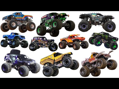 Top Strongest Monster Trucks: Bigfoot, Grave Digger, Max-D, Monster Energy, El Toro Loco, Zombie