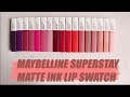 LIP SWATCH ÉS REVIEW: Maybelline Superstay Matte Ink Folyékony Rúzsok