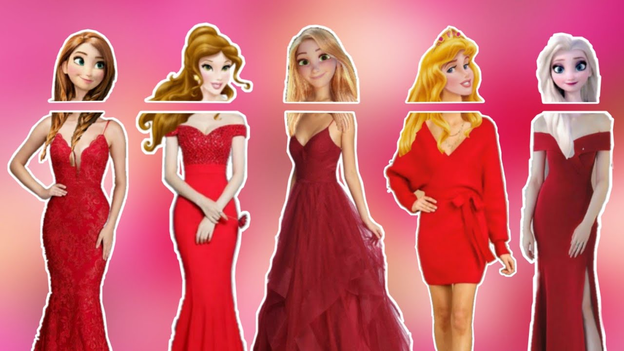 Princess Cartoon, Red princess dress, prince, dress Vector, costume png |  Klipartz
