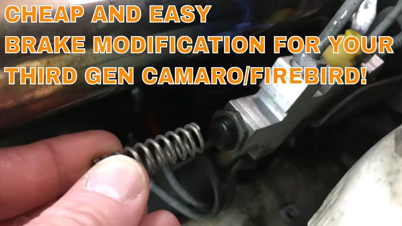 THIRD GEN CAMARO/FIREBIRD PROPORTIONING VALVE MODIFICATION FOR REAR