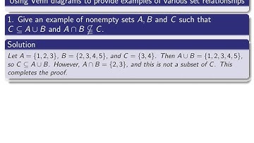 Section 2.2, part 3 Use of Venn diagrams to provide examples