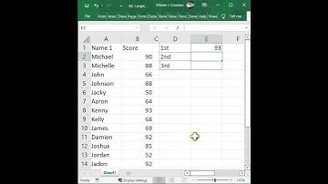 Large Function in Excel