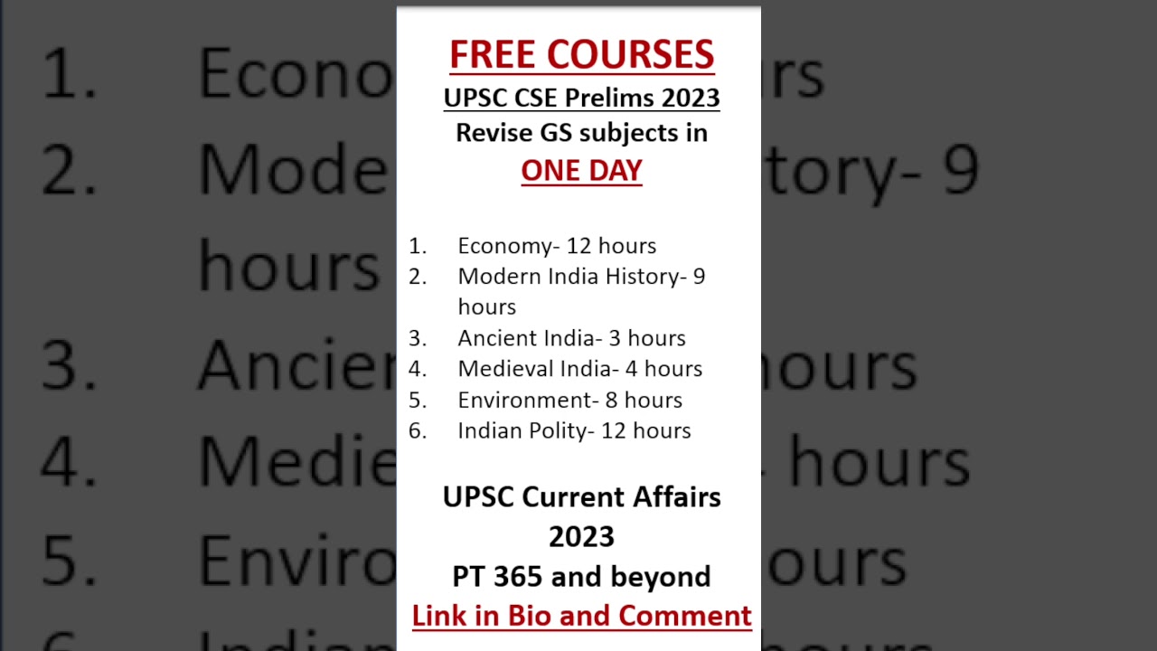 UPSC Prelims 2023 ll PT 365 