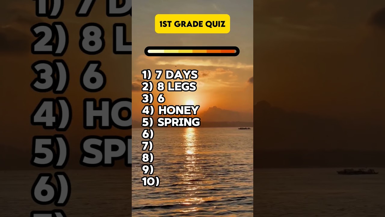 Elementary Quiz: Can You Answer These First-Grade Questions? #ElementaryQuiz #FirstGradeQuestions