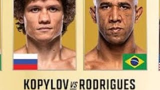 Roman Kopylov vs. Gregory “Robocop” Rodrigues walkouts and intros.