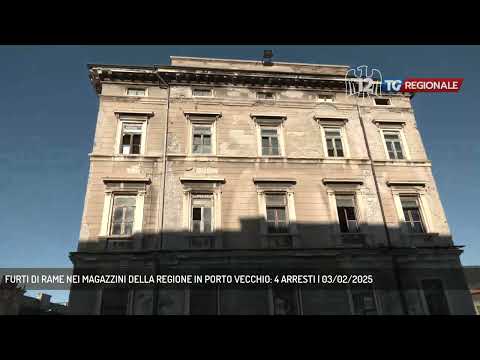 FURTI DI RAME NEI MAGAZZINI DELLA REGIONE IN PORTO VECCHIO: 4 ARRESTI | 03/02/2025