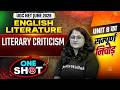 UGC NET English One Shot | UGC NET English Unit 8 Literary Criticism  #pwugcnet