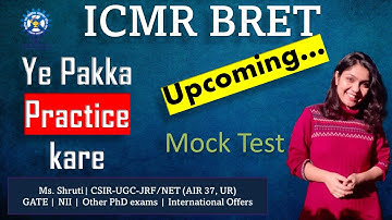 Upcoming DHR-ICMR JRF/BRET Mock Test | Practice Questions