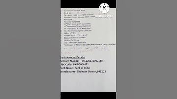 document requires for polytechnic admission (GP Siwan)#civilengineering #polytechnic