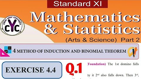 Exercise 4.4 (Q.1) | Chapter 4 | class 11 maths part 2 | Mathematical induction, Binomial theorem