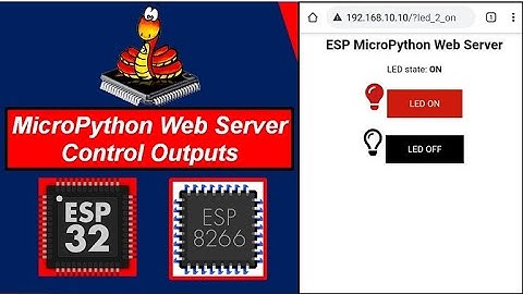 (Demo) ESP32/ESP8266 MicroPython Web Server – Control Outputs