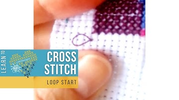Learn to Cross Stitch _ Loop Start 🪡 Ideal Start method when stitching with 2 or more strands 🤗