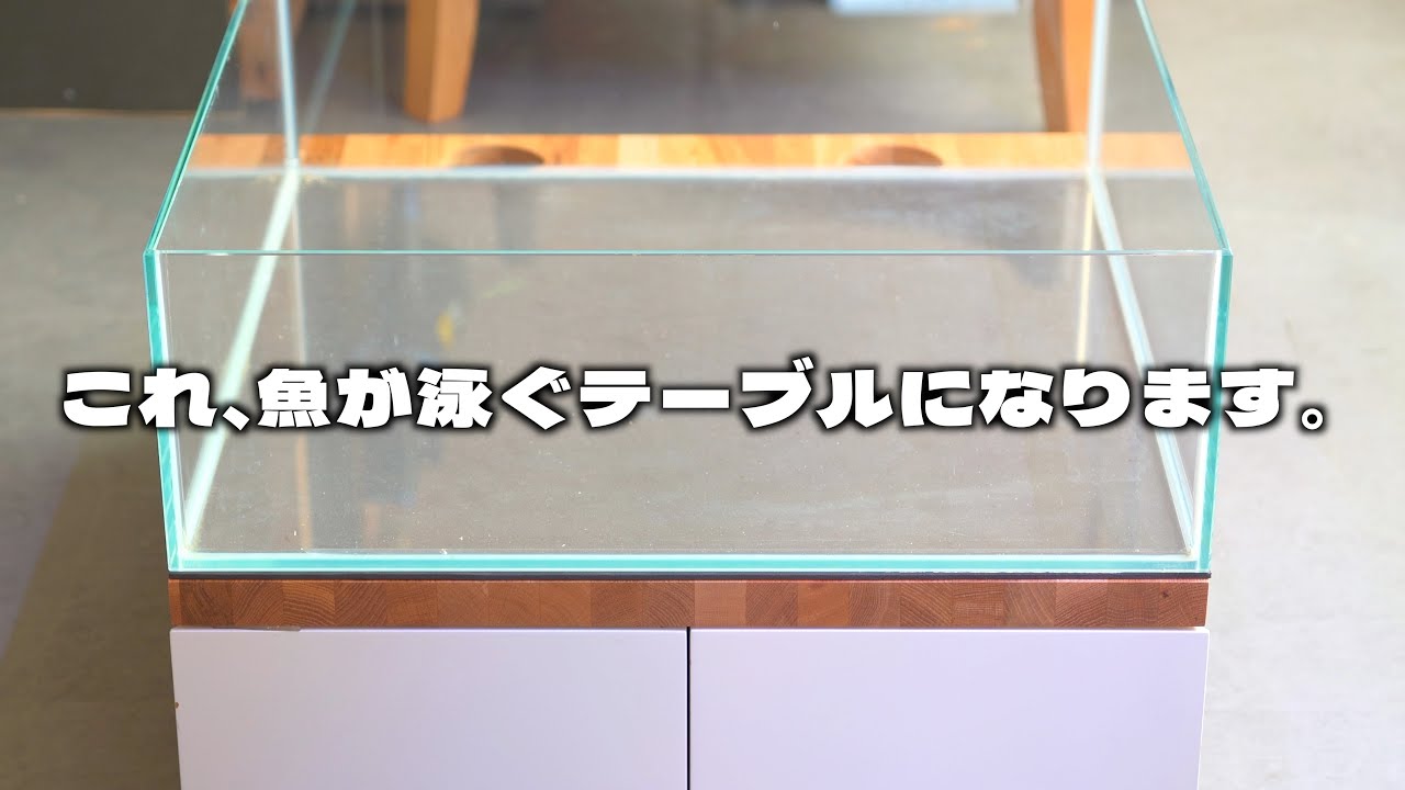 これぞ漢の夢！60cmスクエア水槽で魚が泳ぐセンターテーブルを作る