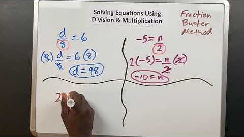Solving Equations Using Multiplication & Division - Math Video of Math Minutes Pro