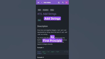 Leetcode 415. Add Strings #dsabible #coding #algorithms #python #programming #techjobs2025