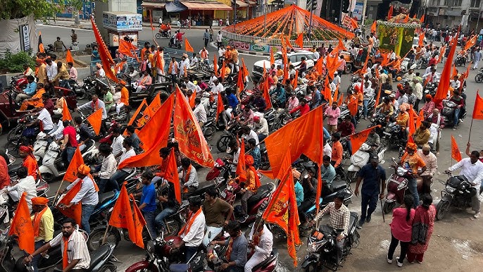 Hanuman Jayanti Shobha Yatra 2022 Hyderabad | Full Crowd at Hanuman Jayanti Rally 2022 | Telangana - YouTube