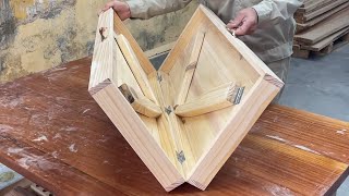 Cool Unique Woodworking Idea From From Discarded Boards - How To Build A Outdoor Box Folding Table