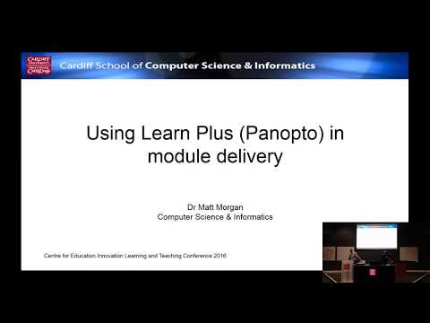 Dr Matthew Morgan COMSI Using Panopto in module delivery