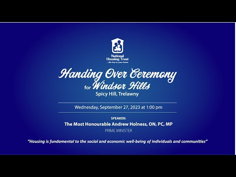 Handing Over Ceremony for Windsor Hills Spicy Hill ,Trelawny  – September 27, 2023