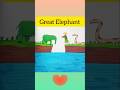 Surviving 24 Hours with Elephants #art #drawing #shorts #elephant