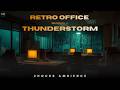 Retro Office During a Thunderstorm | 2 Hour Stormy Night Focus Ambience
