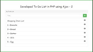 Developed To-Do List in PHP using Ajax - 2