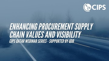 CIPS Qatar Webinar Series - Supported by QDB: Enhancing Procurement Supply Chain Values & Visibility