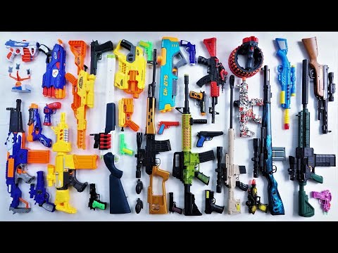 Collecting 7 Sniper Guns and Shoot Moving Targets Dragunov Sniper SVD AK47 M16 Sniper Gun Shotgun