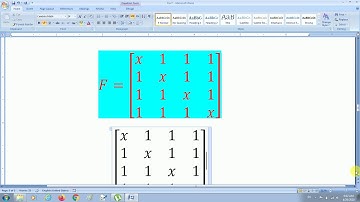 Matrices in MS Word|Best way to type Matrices in MS Word.